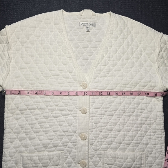 Margaret O'leary Quilted Cotton Jacket in Ivory Size Small - Picture 5 of 9